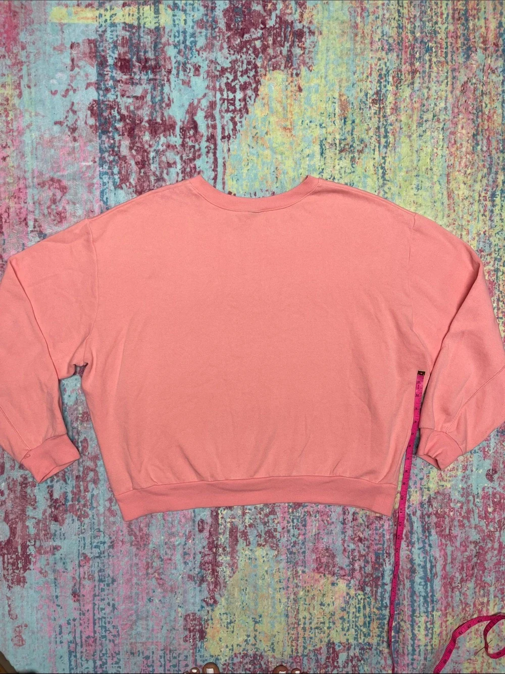 wild fable Pink Ribbed Crewneck Sweatshirt - Picture 6 of 7